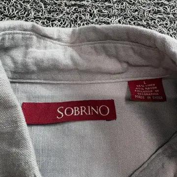 SOBRINO 아카이브 린넨 쿠바 패턴 셔츠 3984 5