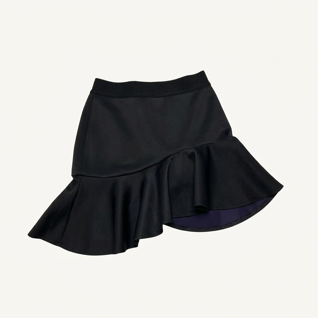 Lucky Chouette 럭키 슈에뜨 비대칭 러플 미니 스커트 1