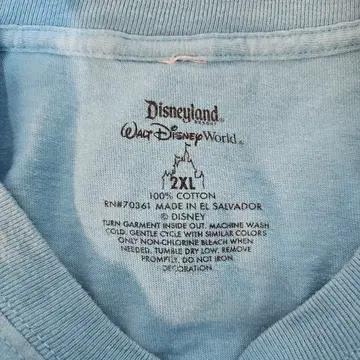 [2XL/100~110] 미키마우스 미국빈티지 프린팅 반팔 티셔츠 하늘색 4