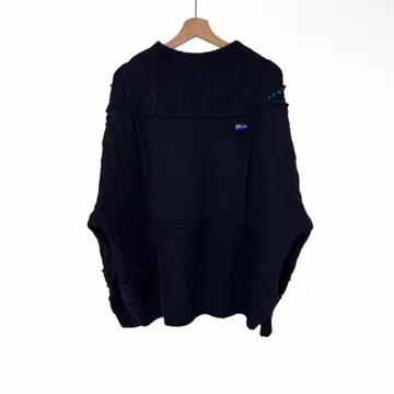 [5% 할인] [L-XL] 아더에러 x 자라 남성 패치워크 오버사이즈 니트 스웨터 블랙 5