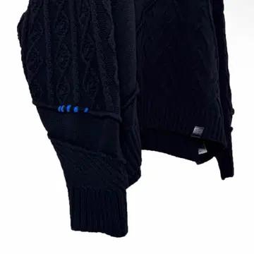 [5% 할인] [L-XL] 아더에러 x 자라 남성 패치워크 오버사이즈 니트 스웨터 블랙 8