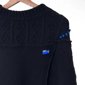 [5% 할인] [L-XL] 아더에러 x 자라 남성 패치워크 오버사이즈 니트 스웨터 블랙 7