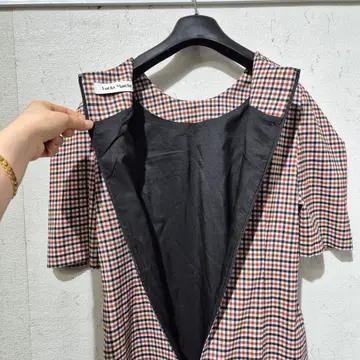 럭키슈에뜨  체크무늬 반팔 원피스 5