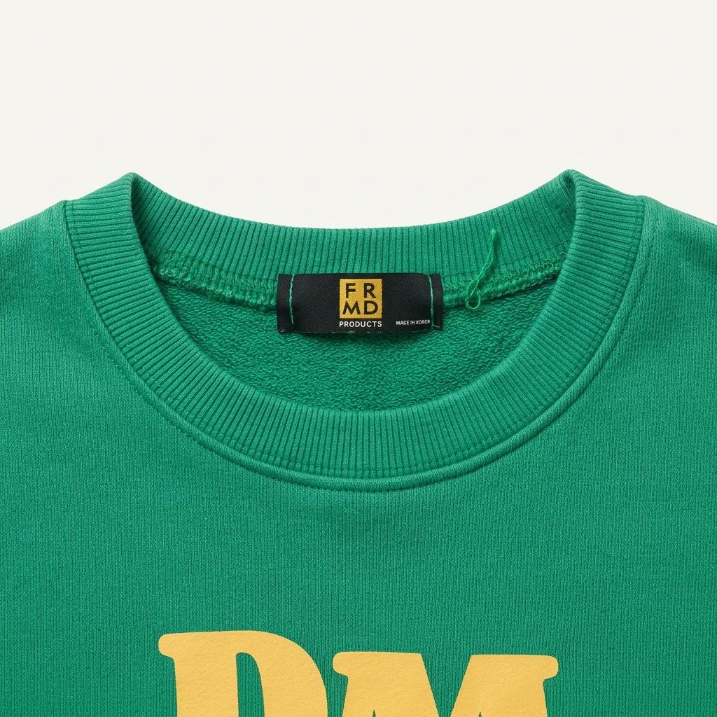 FRMD 딜라이트 레터링 맨투맨 티셔츠 그린 1