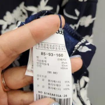 SATIN 플라워 패턴 네이비 원피스 11