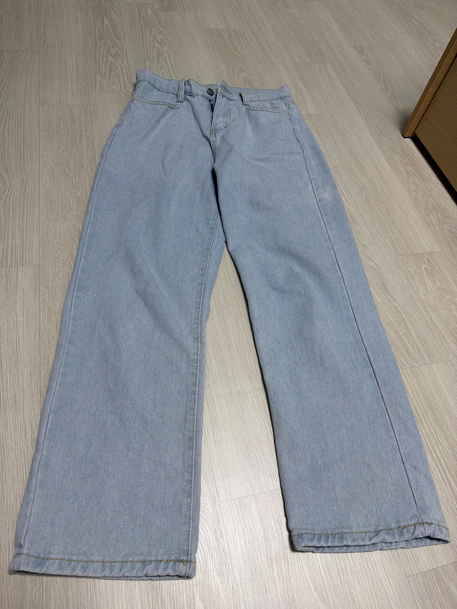 에이블리 연청 와이드 데님 팬츠(M) 2