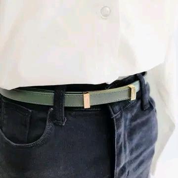 골드 포인트 카키 벨트 6