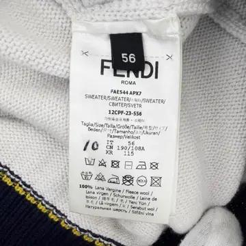 [5% 할인] [56] 펜디 남성 아플리케 로고 패치 울 니트 아이보리 FAE544 10