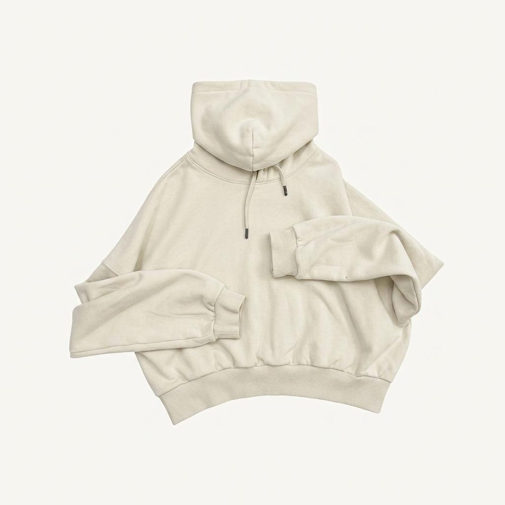 젝시믹스 오버핏 로고 후드 티셔츠 아이보리 1