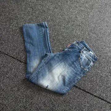디스퀘어드2 자수로고 데미지 워싱 크롭 데님 팬츠 4080 2