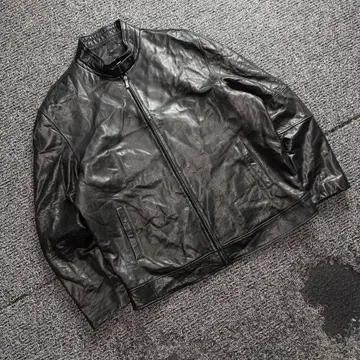 빈티지 아카이브 양가죽 램스킨 레더 집업 자켓 블랙 4086 2