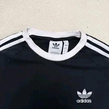아디다스 클래식 삼선 긴팔 티셔츠 블랙 M 4