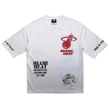 NBA 마이애미 히트 로고 반팔 티셔츠 화이트 L 2