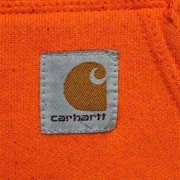 칼하트 루즈핏 미드웨이트 로고 후드티 오렌지 M 6