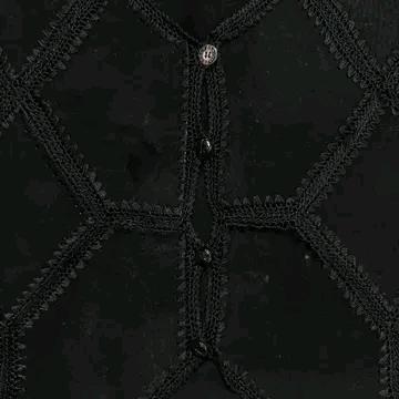 빈티지 스웨이드 베스트 블랙 OS 6
