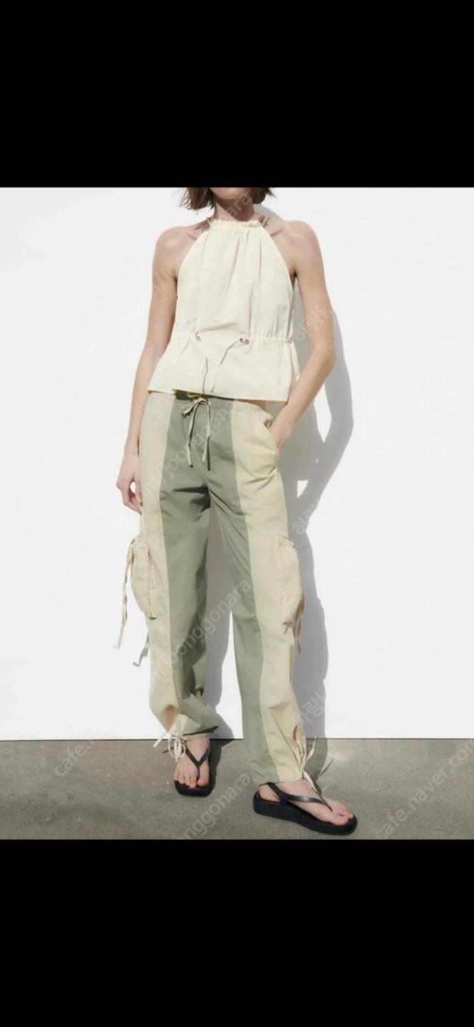 ZARA 카고 컬러블럭 파라슈트 팬츠 M 3