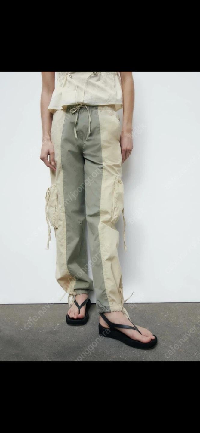 ZARA 카고 컬러블럭 파라슈트 팬츠 M 7