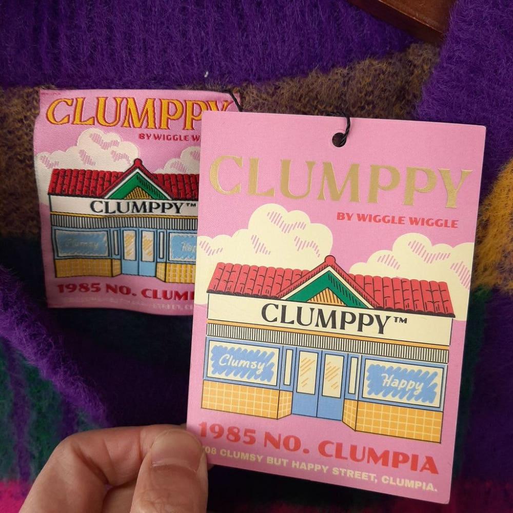 [S]위글위글 CLUMPPY 새상품 체크 롱니트/J1-21-20 6