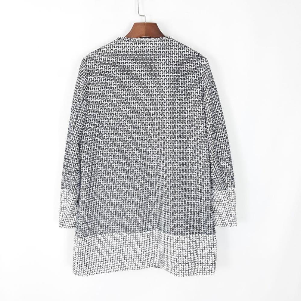 [90]H&M 패턴배색 오픈형 롱자켓/I10-21-14 5