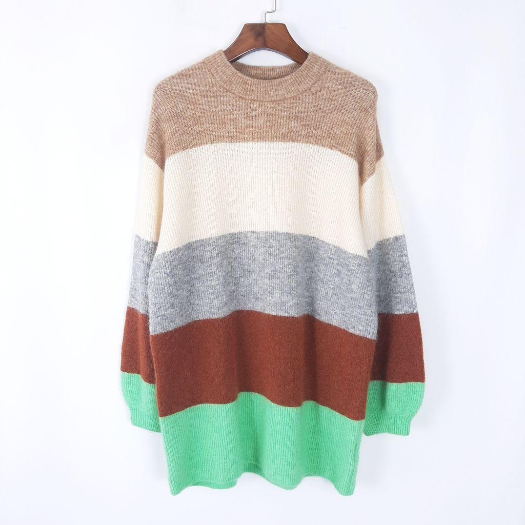 [XS]H&M 울혼방 스트라이프 롱 니트/I11-04-09 2