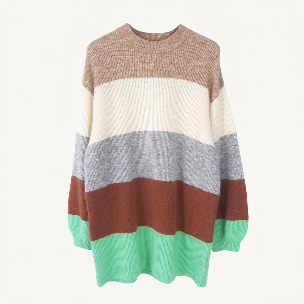 [XS]H&M 울혼방 스트라이프 롱 니트/I11-04-09 1