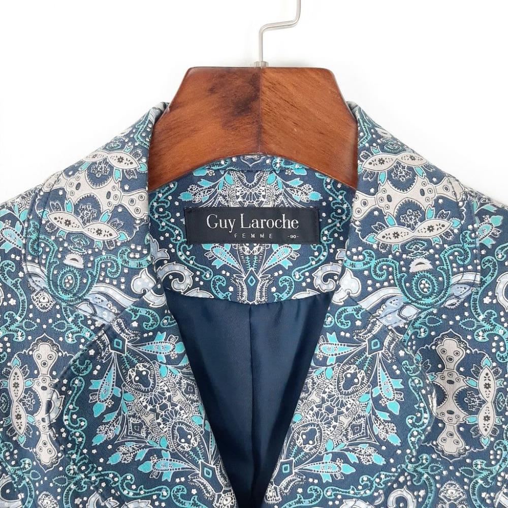 [90] Guy Laroche 여성 기하학패턴 크롭 자켓/I9-03-22 4