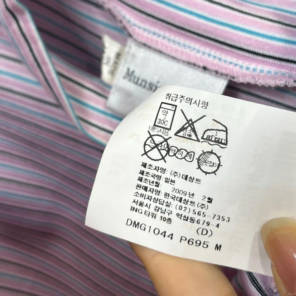 [M]먼싱웨어 골프 스트라이프 반폴라티셔츠/I8-13-26 7