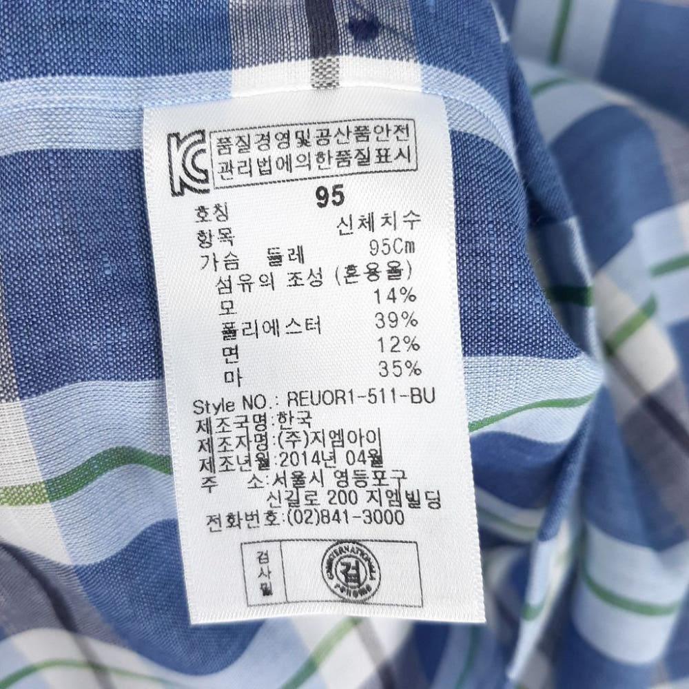 [95]레노마 새상품 린넨혼방 체크셔츠 /I7-29-38 7