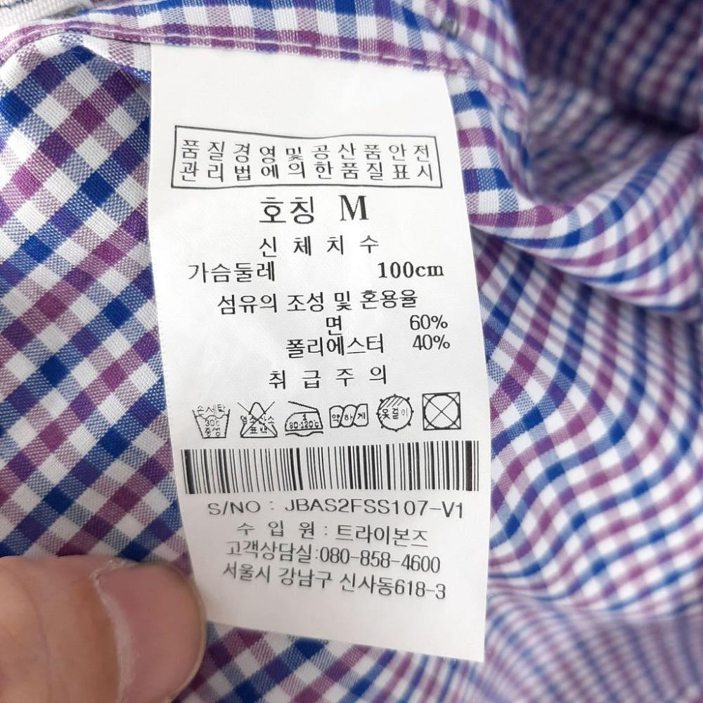 질스튜어트 남성 체크셔츠/슬림핏[M]/I7-23-39 7
