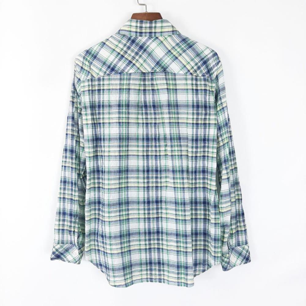BCBG 포켓 체크 면셔츠[55]/I7-23-35 5