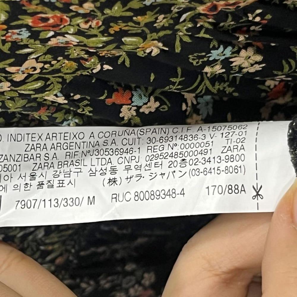 [M] 자라 잔꽃 브이넥 밴딩원피스/I7-15-43 10