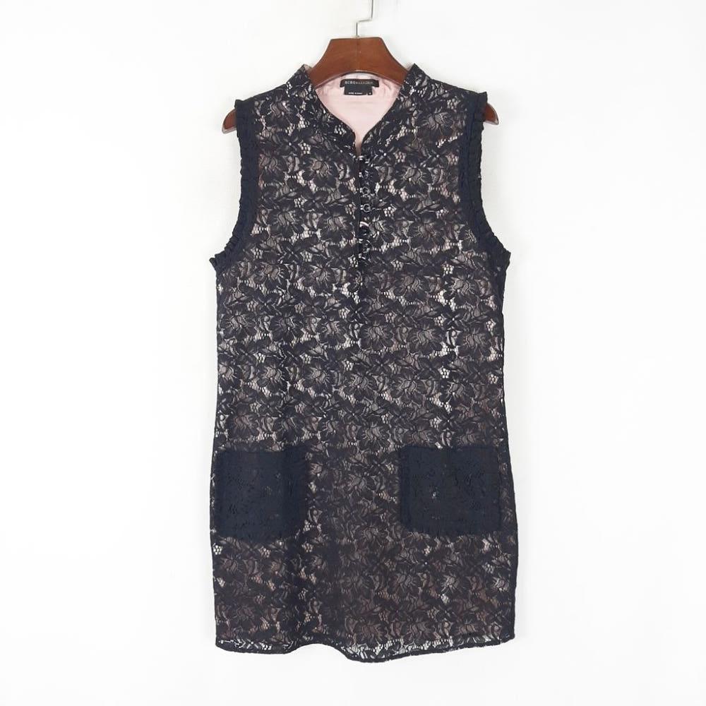 [M]BCBG MAXAZRIA 레이스배색 원피스/I7-04-53 3