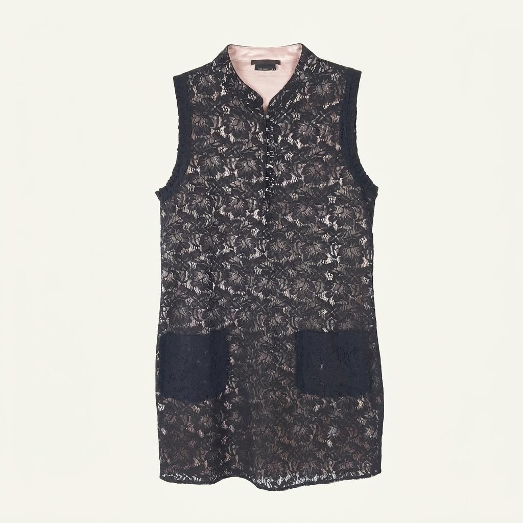 [M]BCBG MAXAZRIA 레이스배색 원피스/I7-04-53 1
