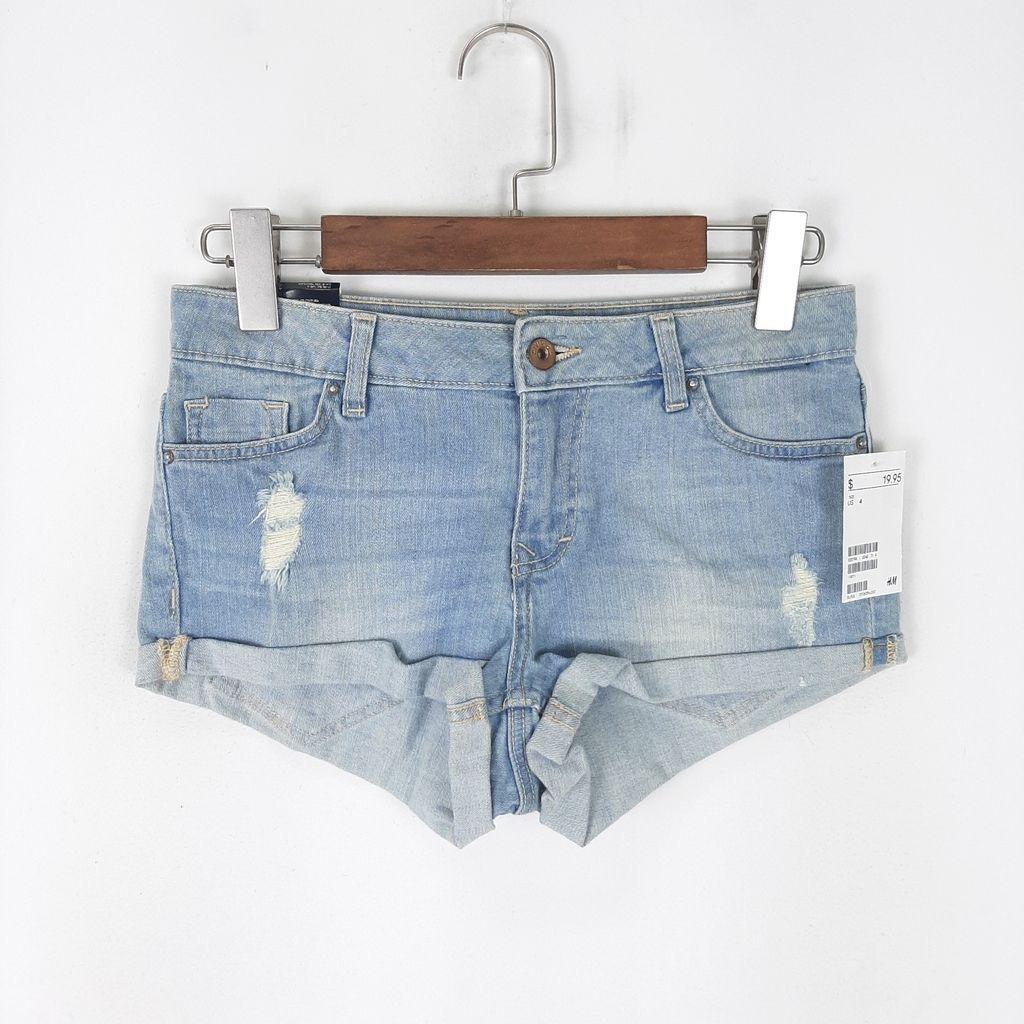 [26]H&M 새상품 롤업 찢청반바지/I6-27-70 2