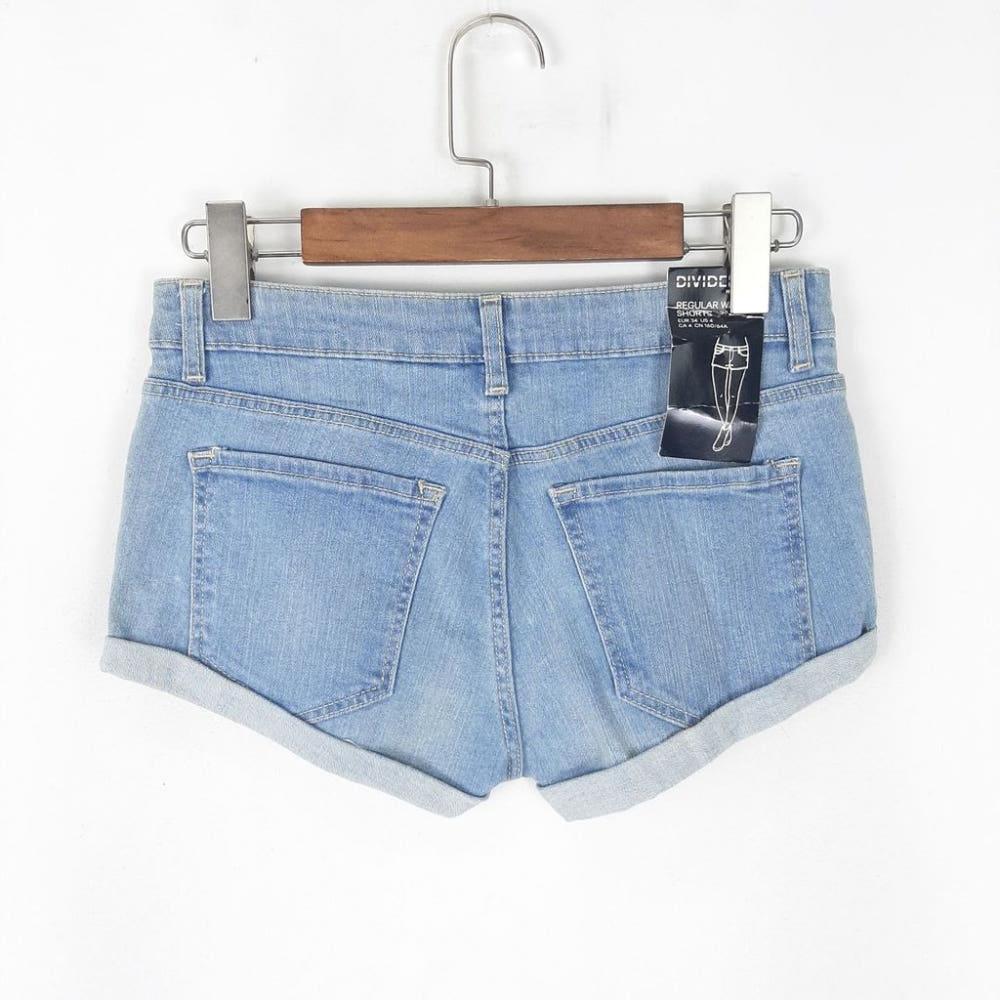 [26]H&M 새상품 롤업 찢청반바지/I6-27-70 5
