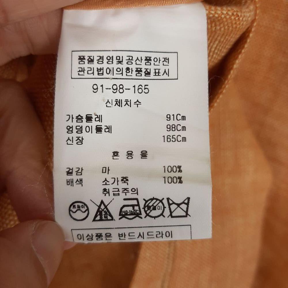 [90]캐리스노트 소가죽배색 린넨 자켓 /I6-02-42 8