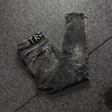 트루릴리젼 크링클 워싱 데님 바이커 진 4214 2