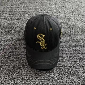 MLB 시카고 화이트삭스 빅로고 블랙 트러커 캡 4232 3