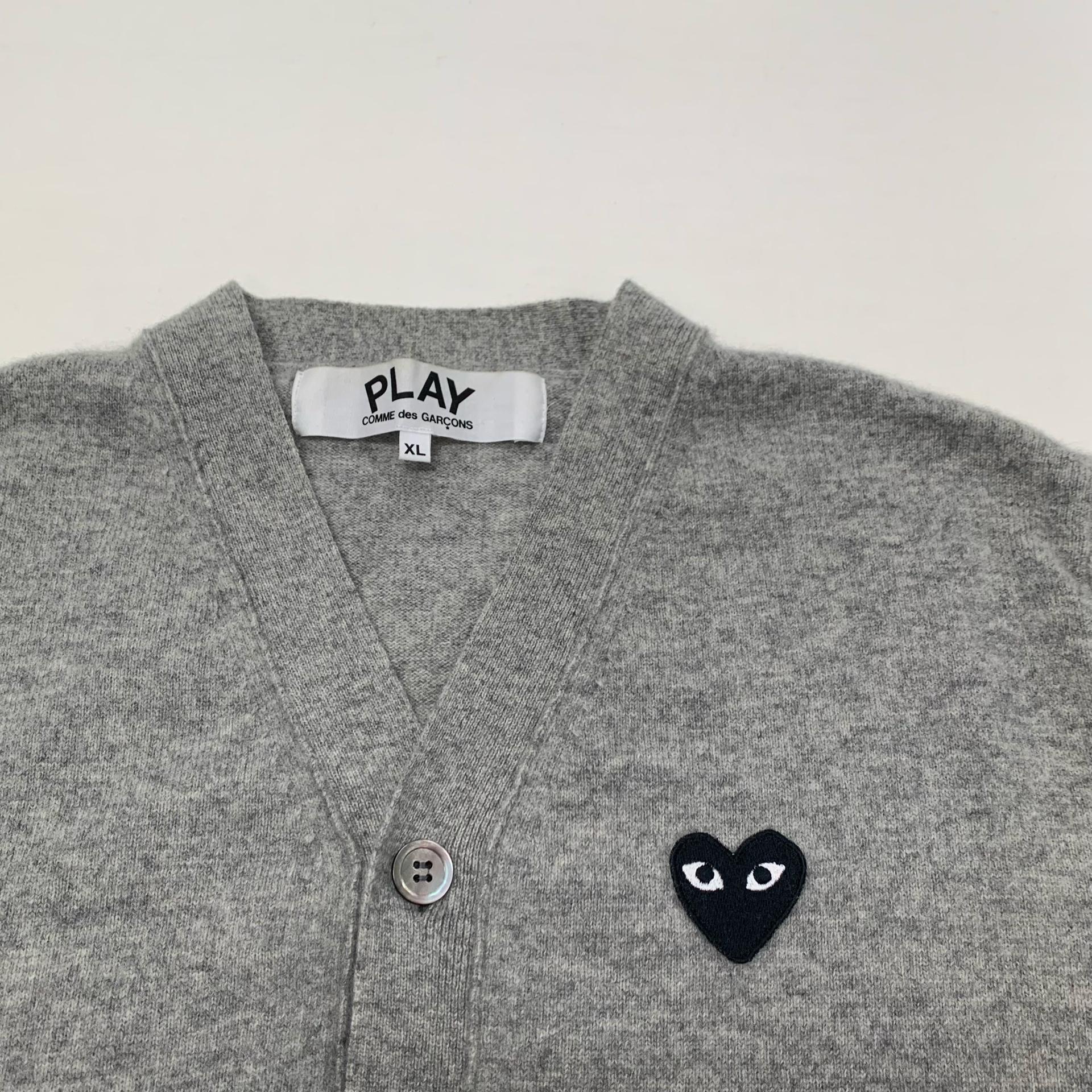 꼼데가르송 블랙와펜 울 가디건 (XL) 3