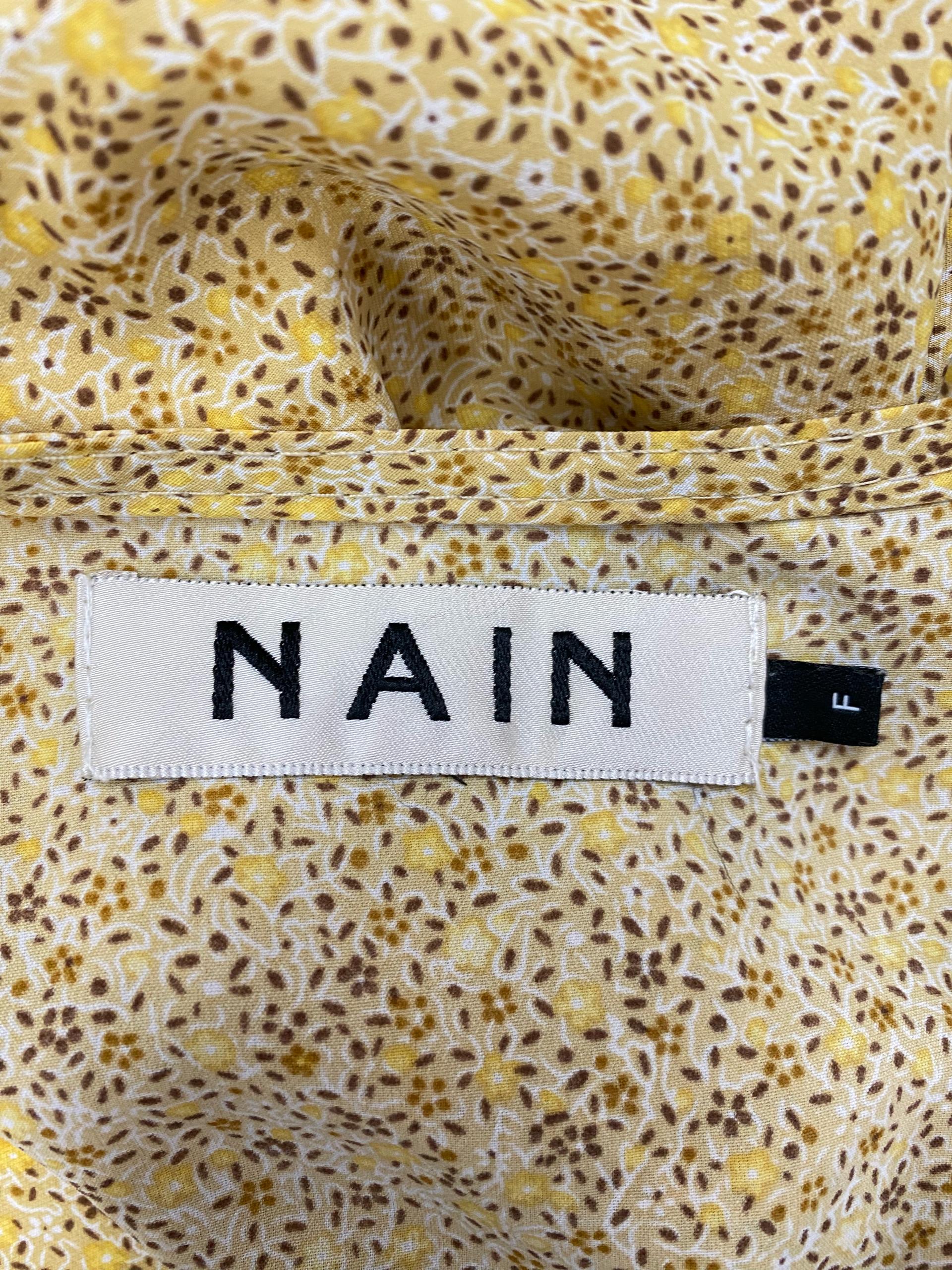 나인 NAIN 잔꽃무늬 랩스타일 옐로우 원피스 8