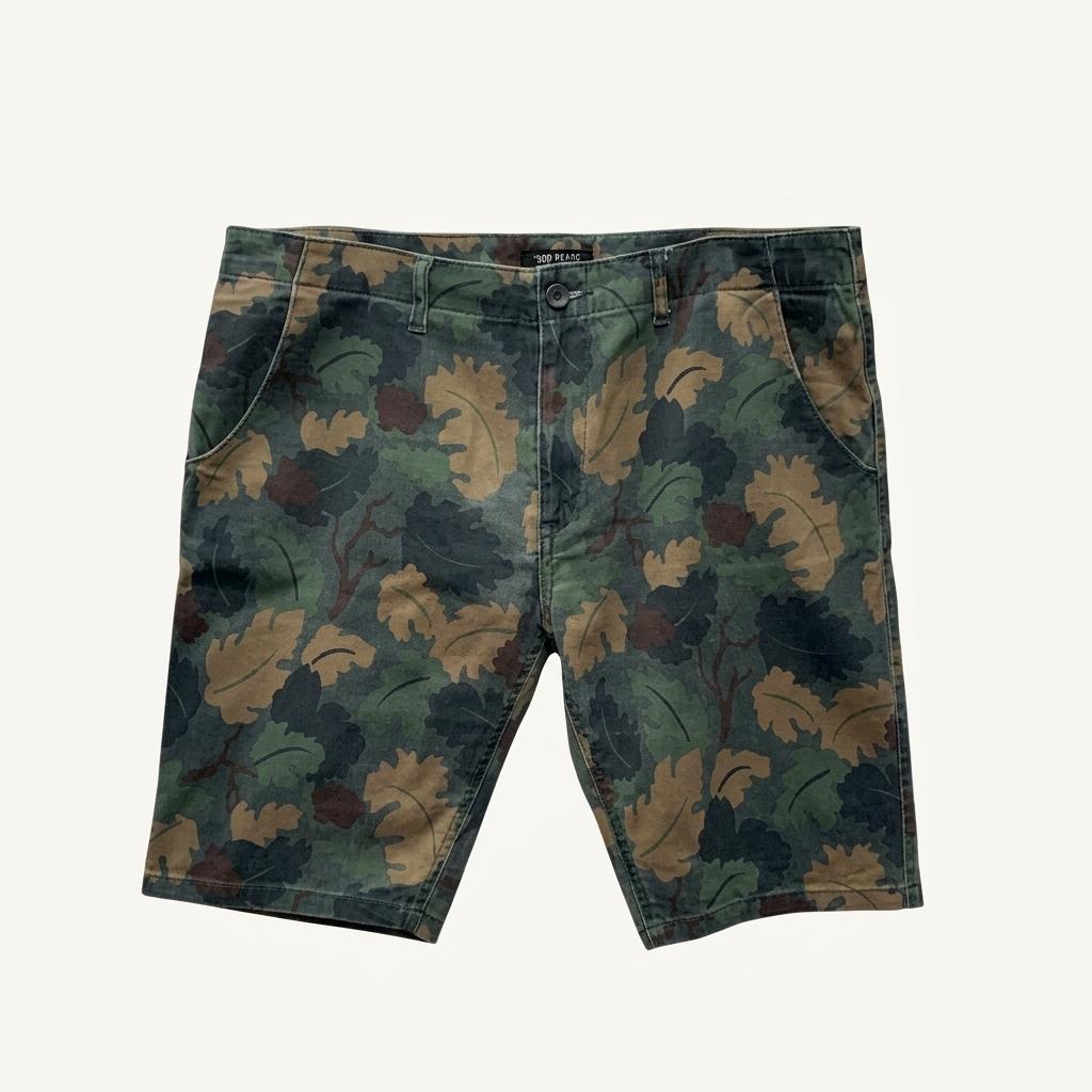 BEAMS HEART Camouflage Leaf Pattern Shor 1