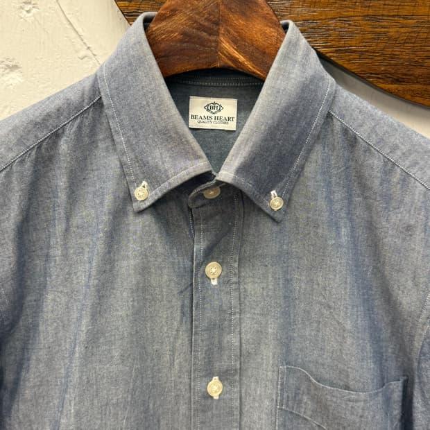 BEAMS HEART Short Sleeve Chambray Shirt 4