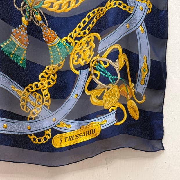 TRUSSARDI Chiffon Equestrian Scarf 4