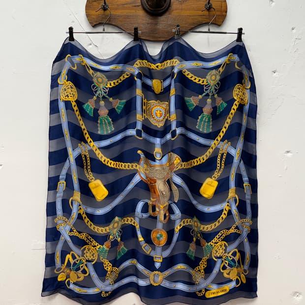TRUSSARDI Chiffon Equestrian Scarf 3