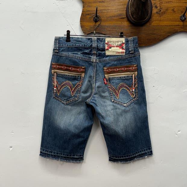 EDWIN Western Native Denim Shorts 3