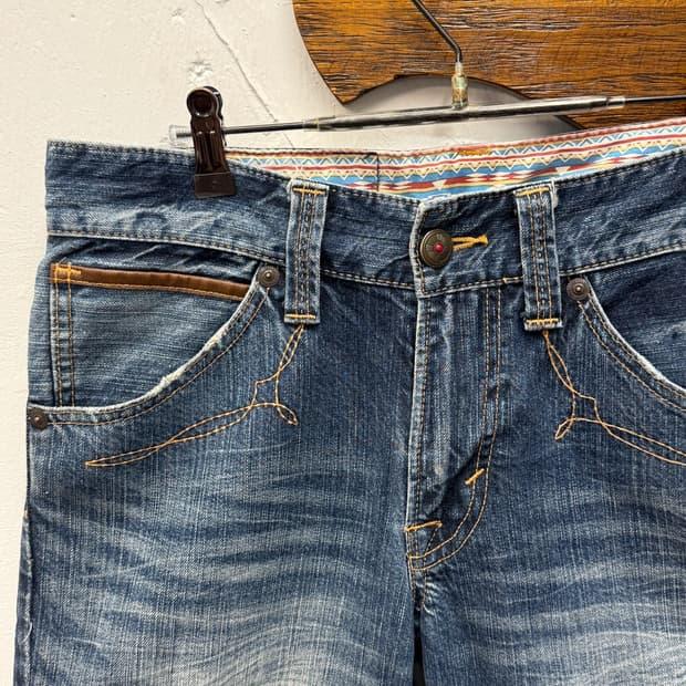 EDWIN Western Native Denim Shorts 6