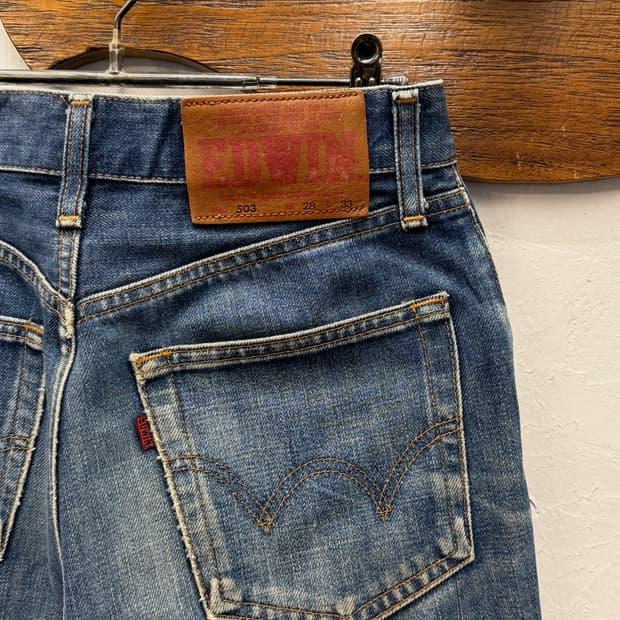 Japan Edwin 503 Heel Bite Straight Denim 4