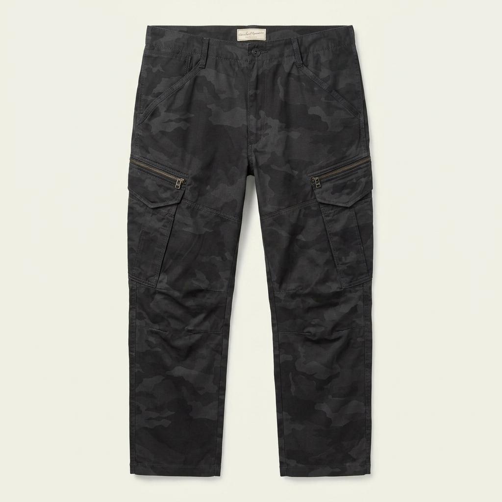 AVIREX Black Camo Tactical Cargo Pants 1