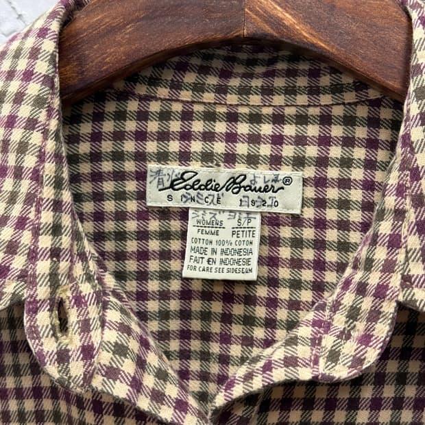 Eddie Bauer Micro Check Flannel Shirt 8