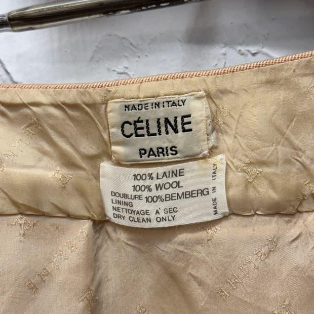 90s Italy Vintage CELINE Gold Chain Plea 10